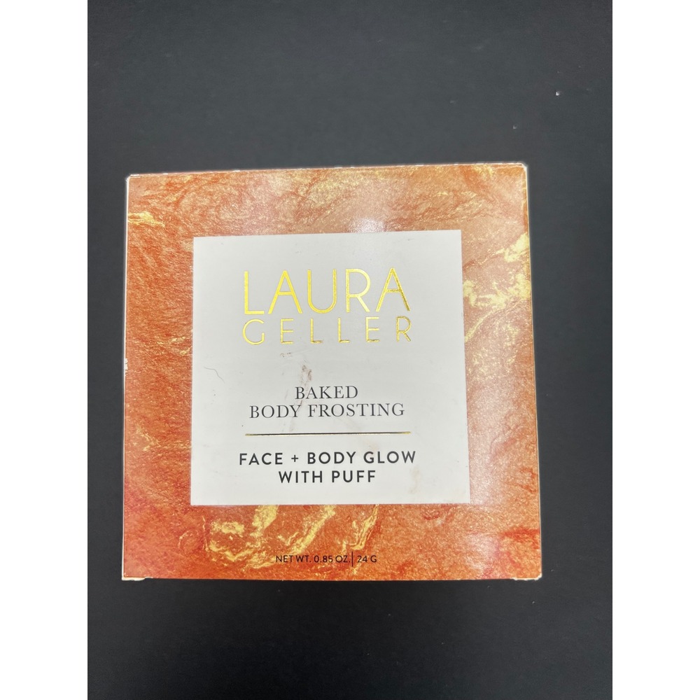 Laura Geller Baked Body Frosting Face and Body Glow Copper Glow 0.85oz with Puff